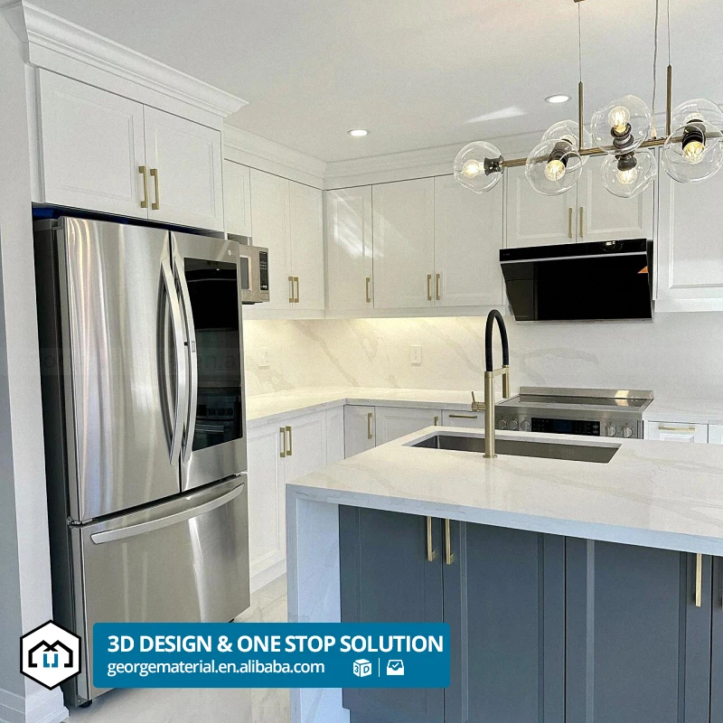 APP Modern Minimalist Style White Lacquer Glossy Customizable Elegant And Practical Large Size Kitchen Cabinets For Sale