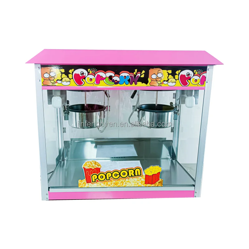 high quality pink popcorn machine electric popcorn machine with two pots