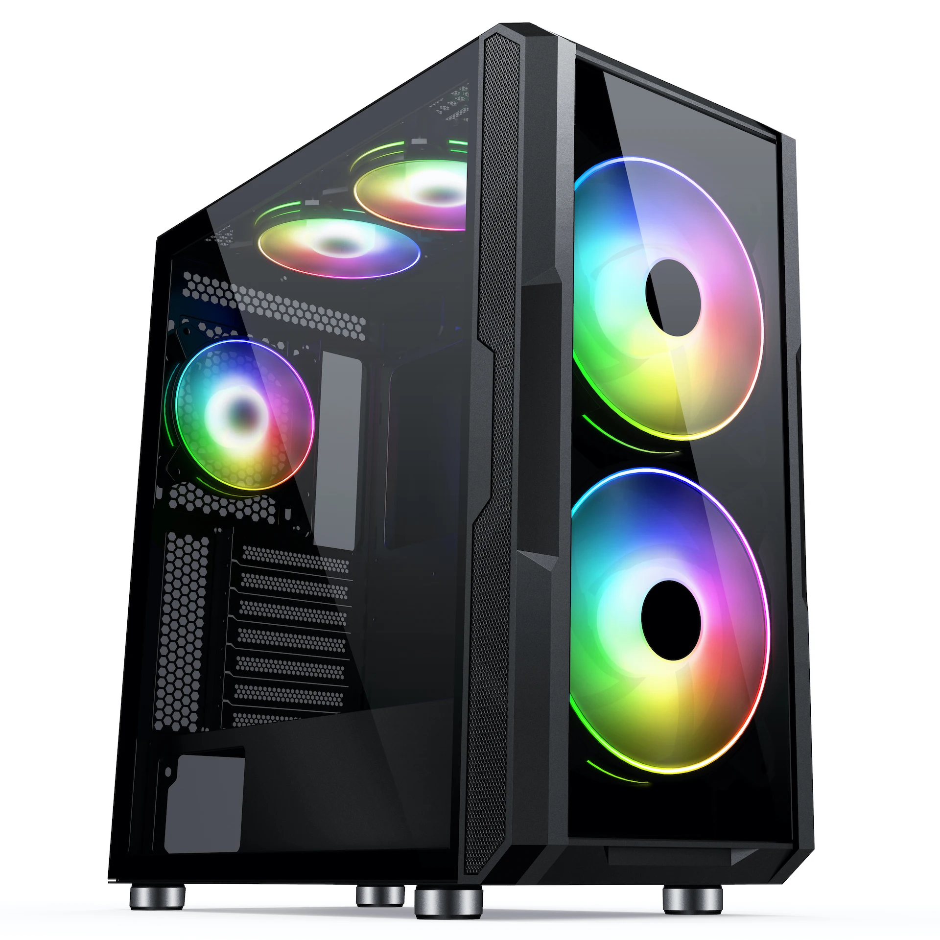 SAMA tempered glass full tower computer case usb 3.0 gaming casing pc ARGB atx computer case