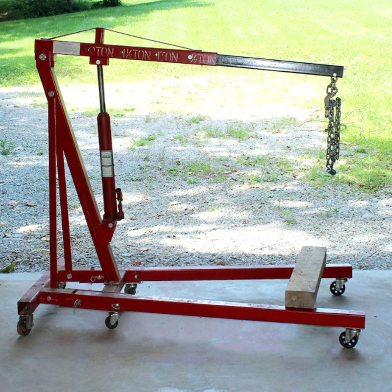 8 ton/1700 lb hydraulic ram Jack capacity with dual piston pump and Clevis base manual cherry picker