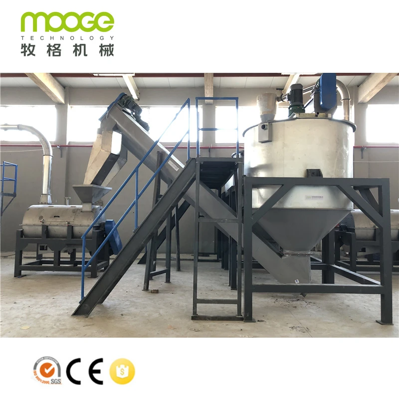 
plastic PET bottle flake recycling production line 