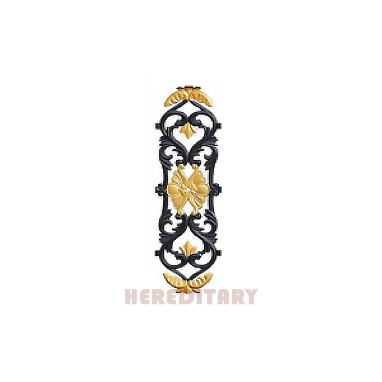 Factory wholesale black gold aluminum garden fence panel and decoration railing accessories