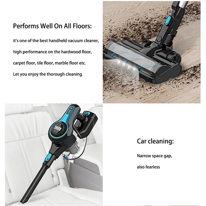 Shiny XL-619A 2022  Smart Cordless Strong Suction Aspirator With Mini Hepa Filter Vacuum Cleaner Similar Robot