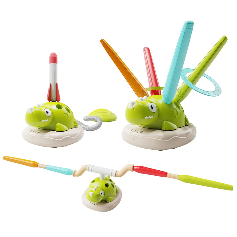 Kids jumping toys electric sports fun game and sports equipment plastic rings for children ring toss game with remote controller