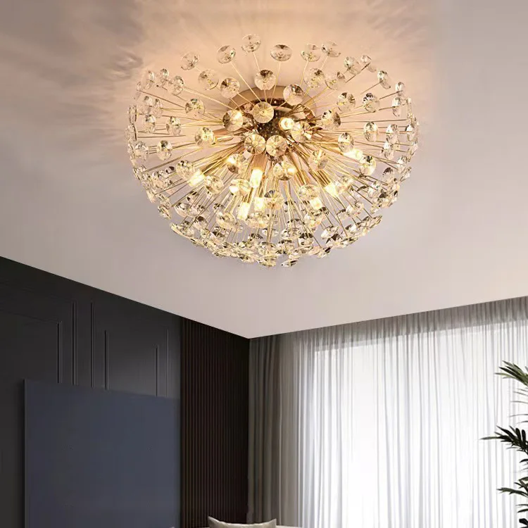Modern Indoor Decoration Hanging Lamp Living Room Hotel Room  Fiber Optic Star Ceiling Light Luxury Modern Glass Ceiling Light