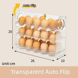 Cheap Hot Sale Kitchen Flip Organizer Box for Eggs 30 Grids Portable Egg Storage Rack Egg Bins