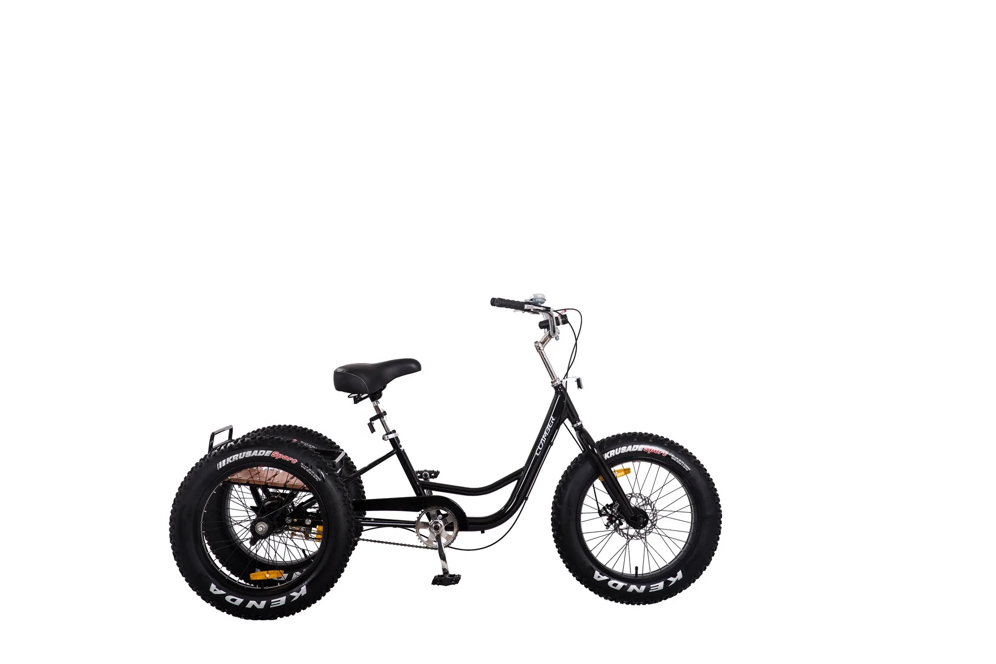 Клабер бренд 7022 толстые шины trike с задней корзиной односкоростной для взрослых
