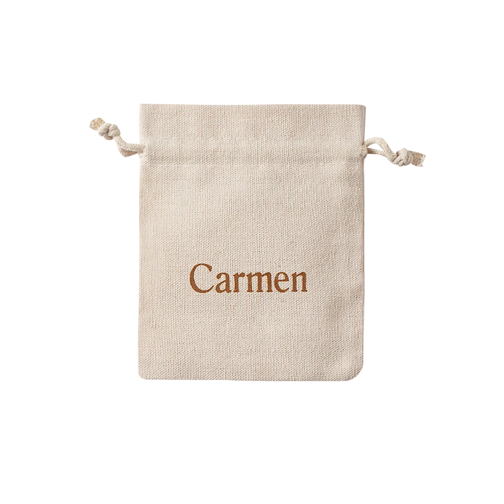 Eco Friendly Custom Logo Reusable Shopping Linen Storage or Christmas Candy Gift jewelry pouch with logo