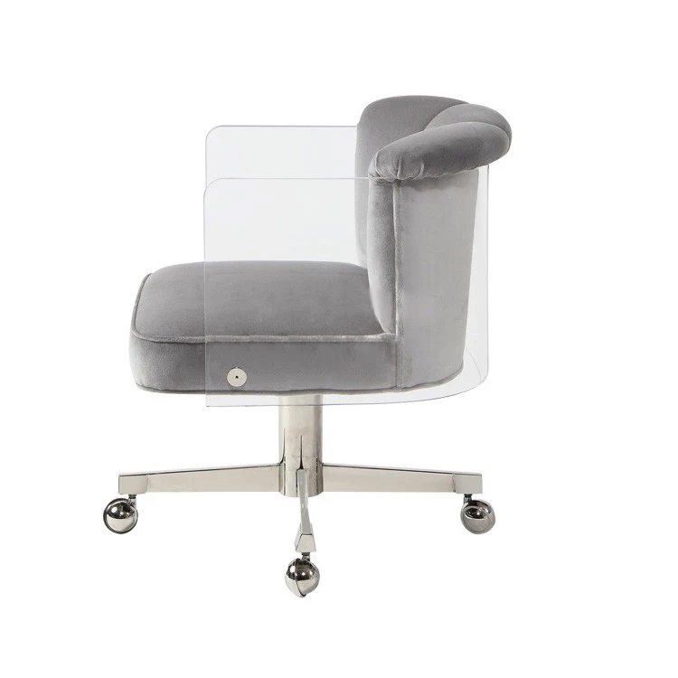 Velvet Seat Cushion Capable Of Rotating Or Lifting Arm Office Conference Chair