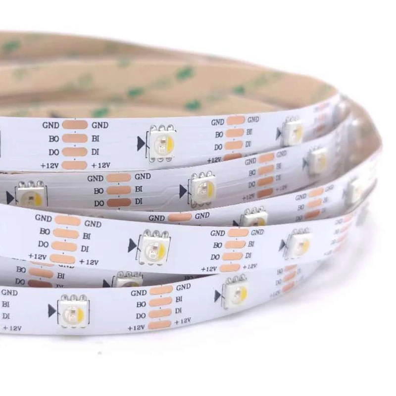 Адресуемый WS2815 RGBW RGB 12 В 30 пикселей светодиод на метр резервный двойной сигнал данных умное индивидуальное управление цифровая светодиодная лента
