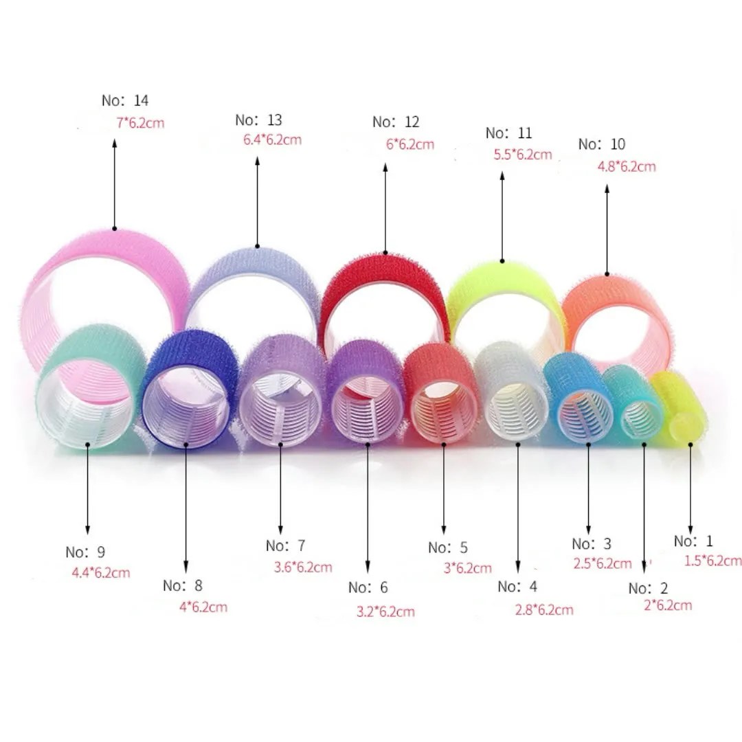 Luma DIY Hairdressing Tools Hair Rollers 33 Pcs Set 22 Self Grip Hair Rollers 10 Duckbill Hair Clips 1 Drawstring Bag