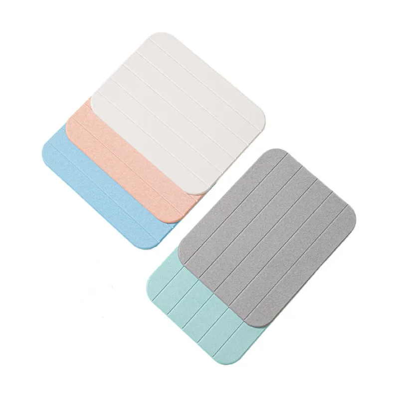 Factory Custom Designs Printing with Low MOQ  Super Absorbent Eco-friendly Diatomite Bath Mat