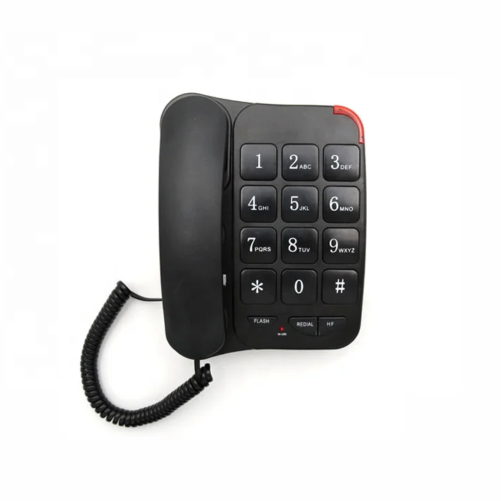 Large Button Corded Home Telephone for Elderly with Large Easy to See And Press Numbers Works in Power Outage for SOS Emergency