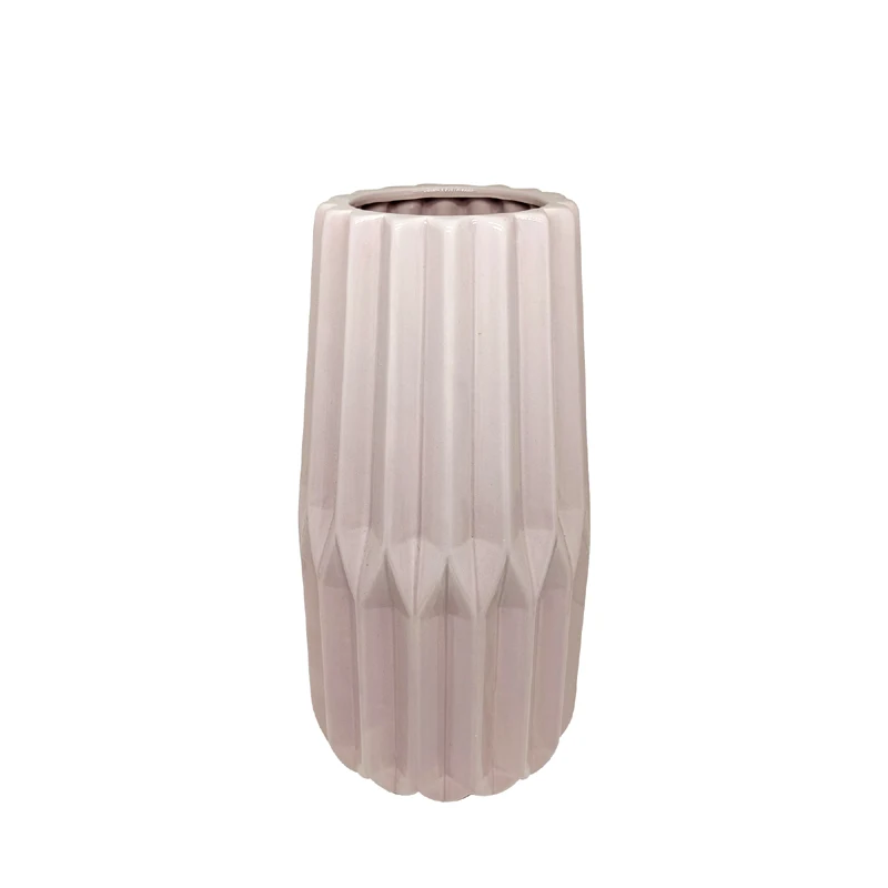 China Factory one direct Eco dolomite modern crafts flower vase porcelain modern cremic for home decorations