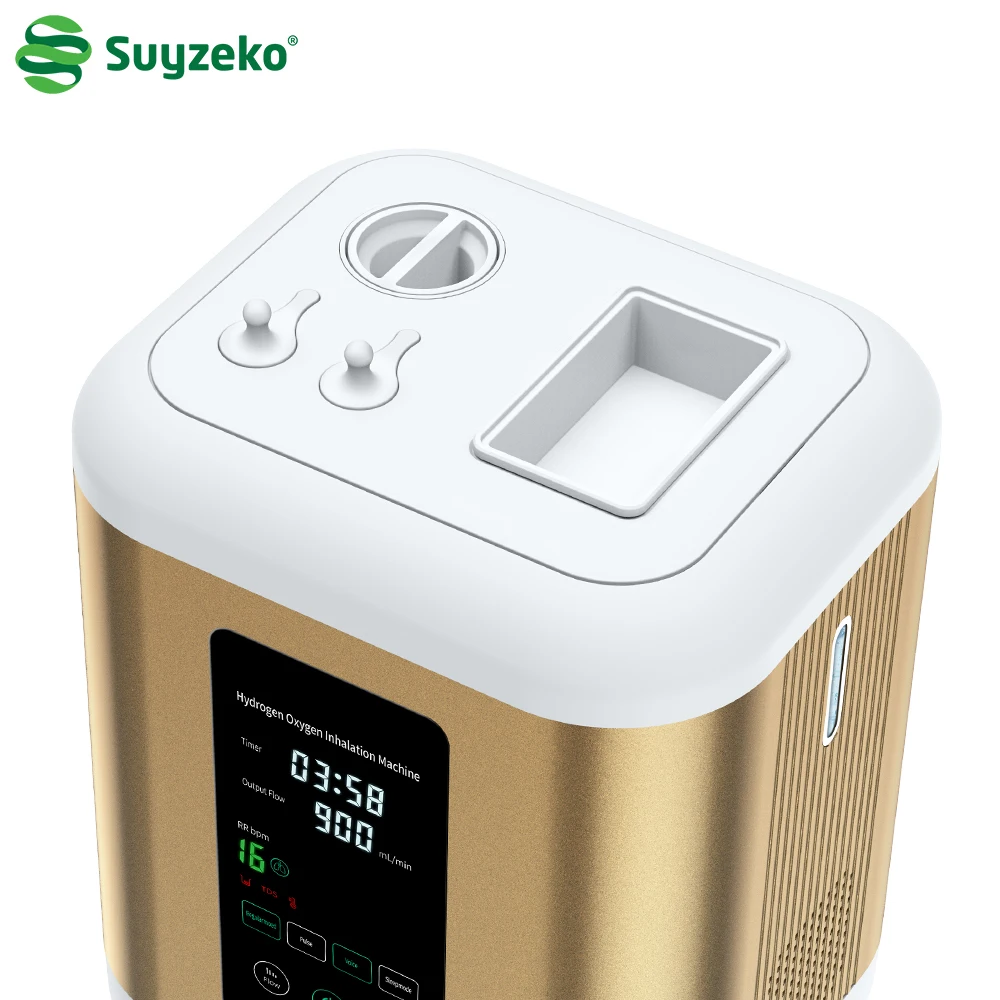 Suyzeko Japanese SPE PEM Hydrogen Oxygen Gas Generation Machine Anti-oxidant 900ml Flow Adjustment Hydrogen Inhaler
