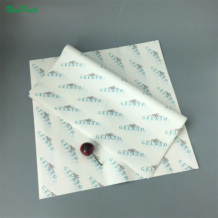 Custom logo printed food grade butcher kraft wrapping paper roll for meat grilled fish