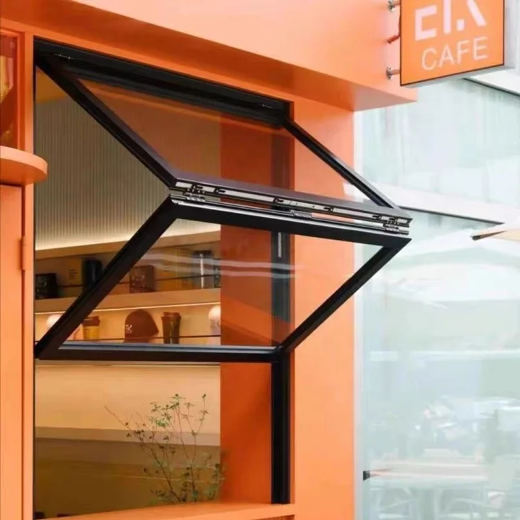 Customized Order Fold Windows And Down Hardware Aluminium Vertical Folding Window Push Up