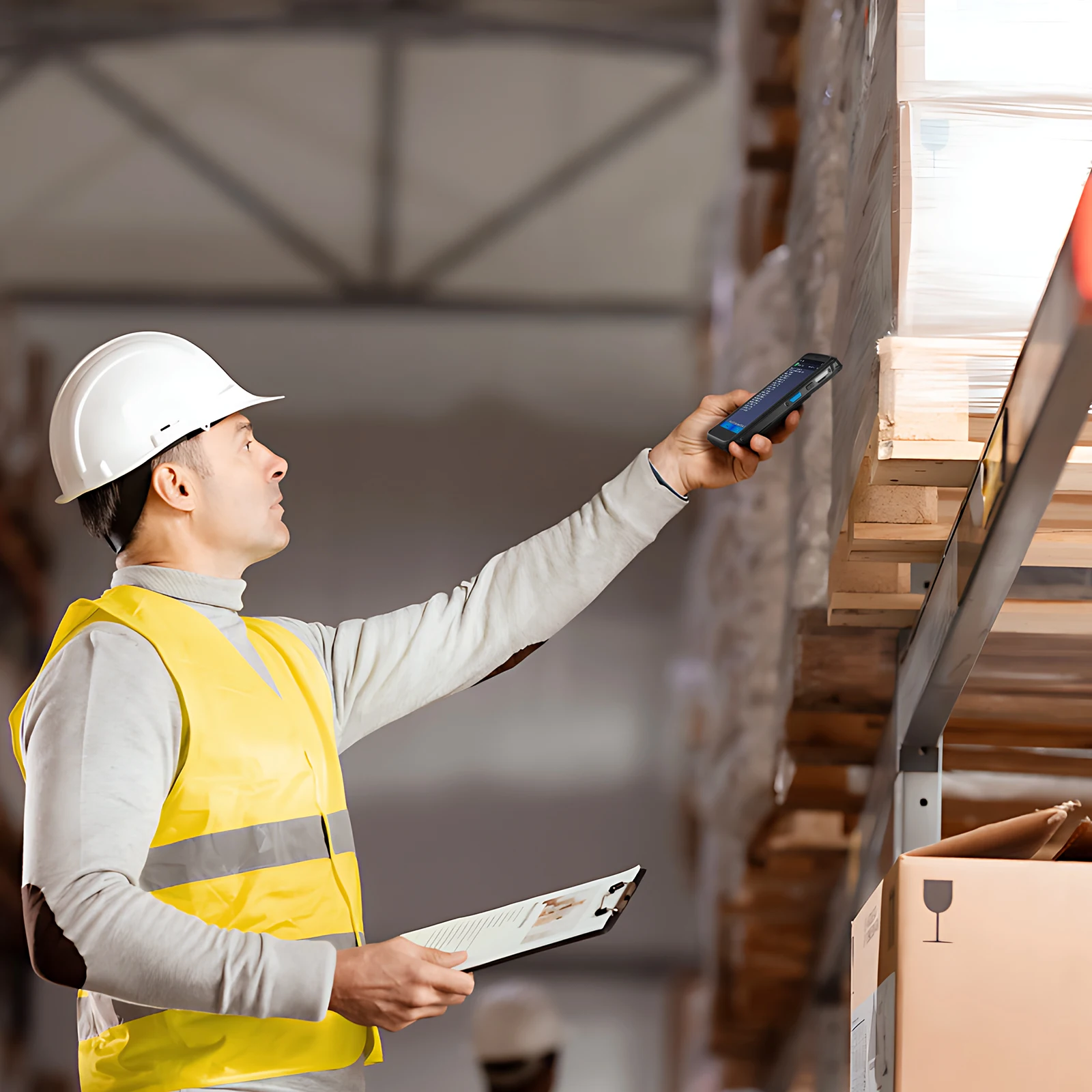 64GB+6GB Large Memory Android 10 Industrial Multi-Scenario Application Handheld Device 5.5-inch HD Full Screen Mobile Computer R