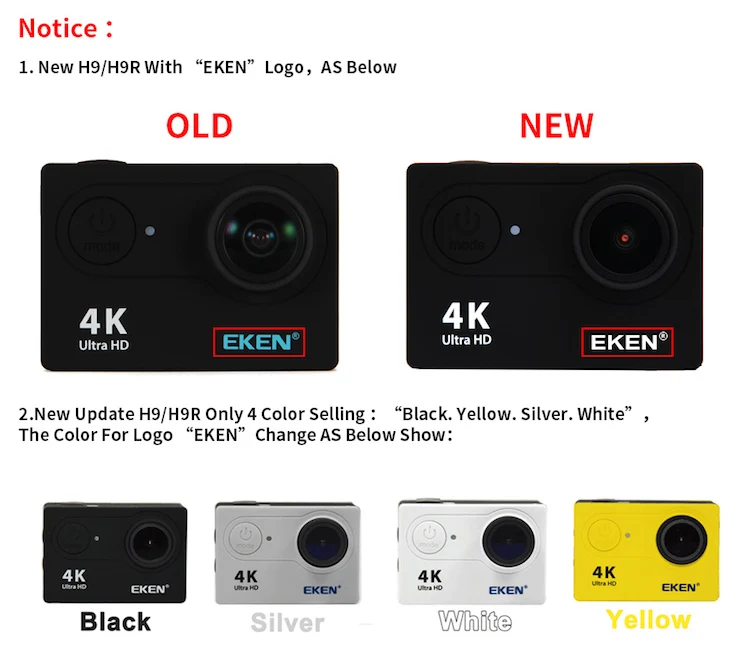  Спортивная видеокамера H9R 1080p оригинальная беспроводная камера Eken 4k водонепроницаемая