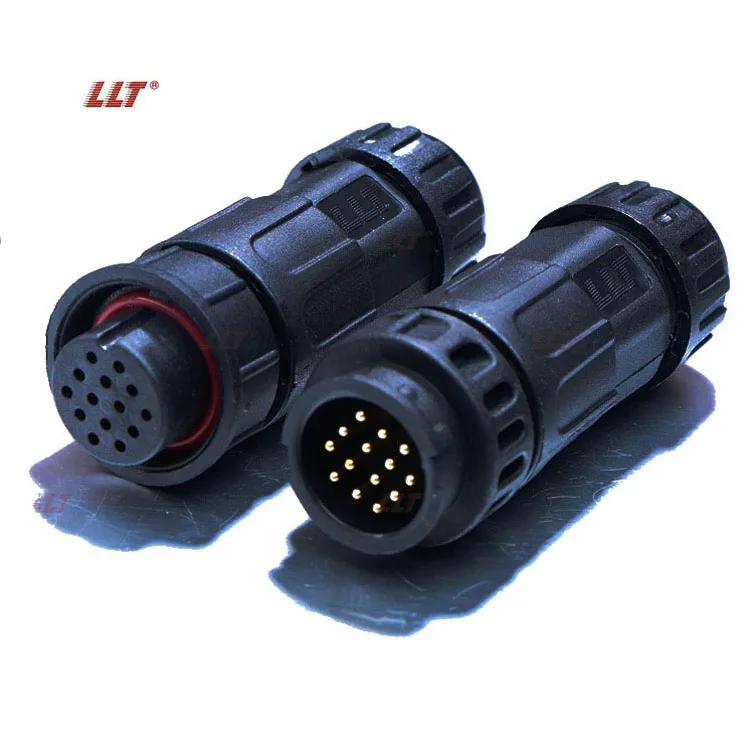 LLT outdoor M19 male and female industrial plug and socket 14 pin ip68 waterproof circular connector