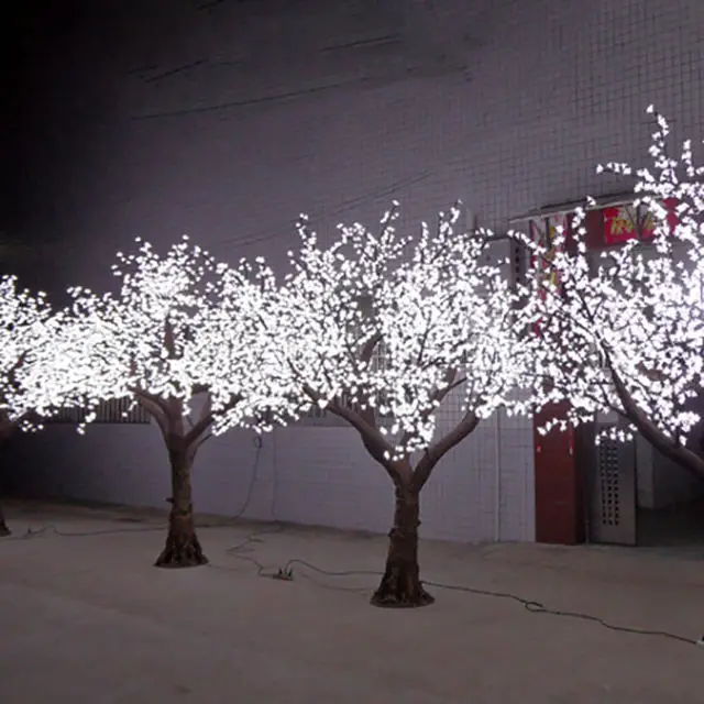 Christmas Event Decoration Street Landscaping Warm White Led Wedding Light Artificial Cherry Blossom Tree