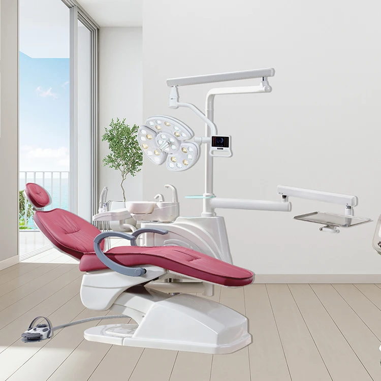 S106 Trolley Type Luxury Implant Dental Chair High Quality Surgery Dental Unit with 26 Bulbs Surgical Lamp Produced by Foshan Ch