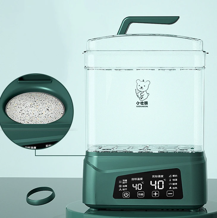 Baby Bottle Sterilizer Warm Milk Baby Steam Sterilizer Pot Cabinet with Drying Warm Milk Function 3 in 1