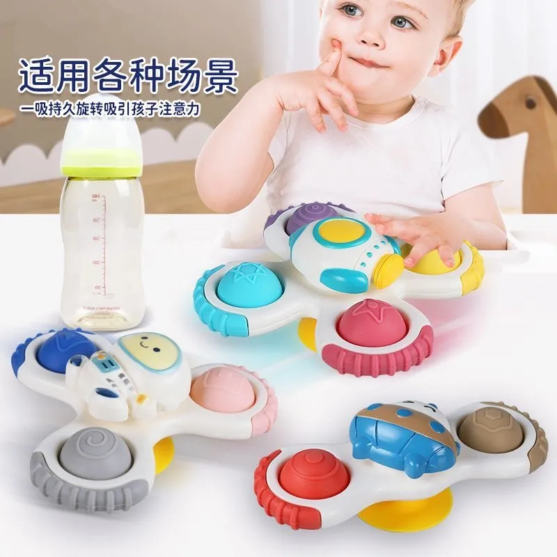 3 PCS Suction Cup Spinner Baby Bath Toys for 1 2 Year Old Boys and Girls Window Fidget Spinners Sensory Toys