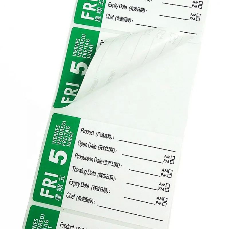 kitchen washable sticker dissolvable food labels for food containers bottles rotation