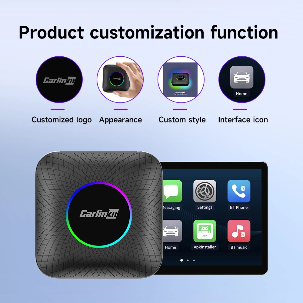 HOT Carlinkit usb carplay android 13 portable 4G+64GB ai box smart android auto car gadgets ai universal wireless carplay