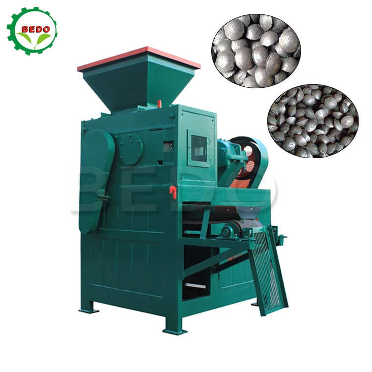 Approved Roller Ball Press Pillow Shape Charcoal Briquette Machine Coal Charcoal Oval Shape Briquette Making Machine