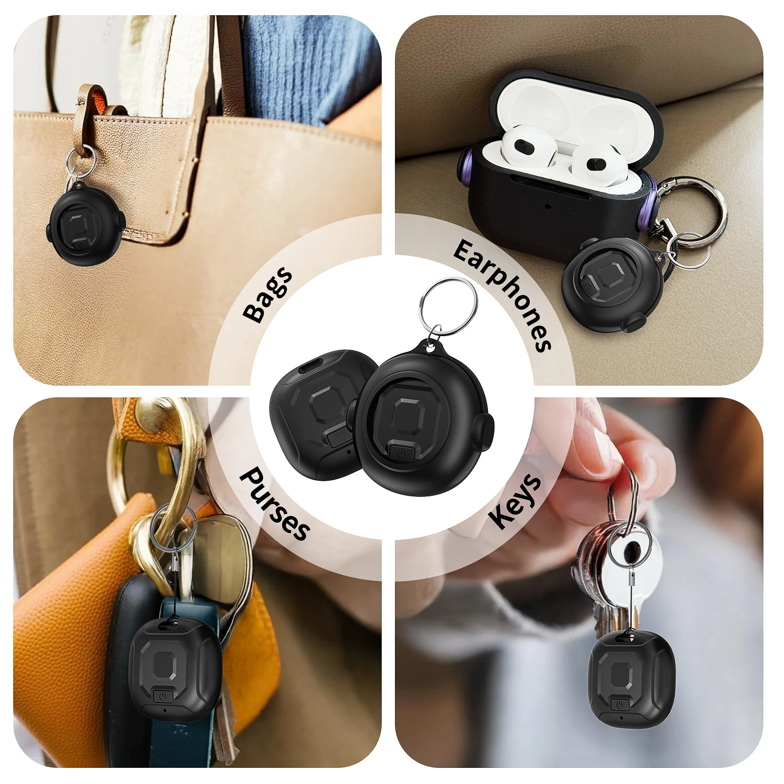 Portable Mini Smart Finder Tag Blue Tooth Tracker Tem Anti-Lost Alarm Locator with Selfie and Recording Function