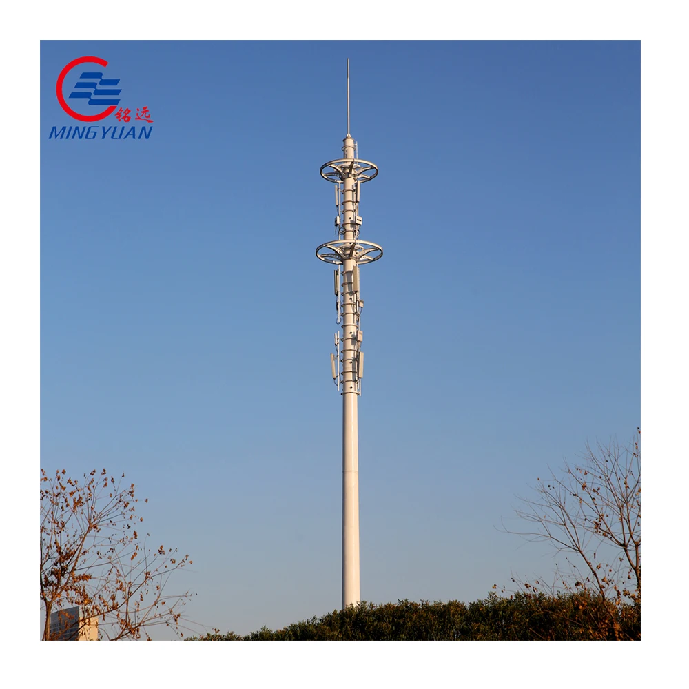 Monopole Antenna Tower for Long Range Radio Communication  Solar Powered Telecommunication Tower