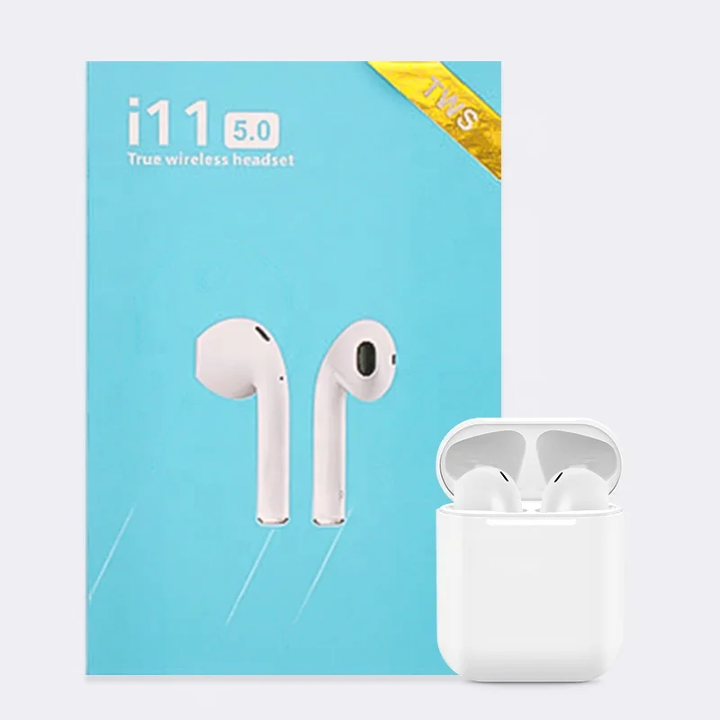 Best true stereo earbuds 5.0 wireless earphone tws i11 with USB connector