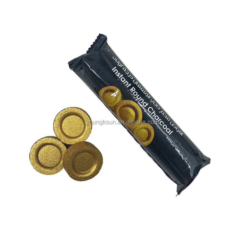 YKS 33 мм Быстрый-lite Золотой аламир круглый кальян уголь для кальяна