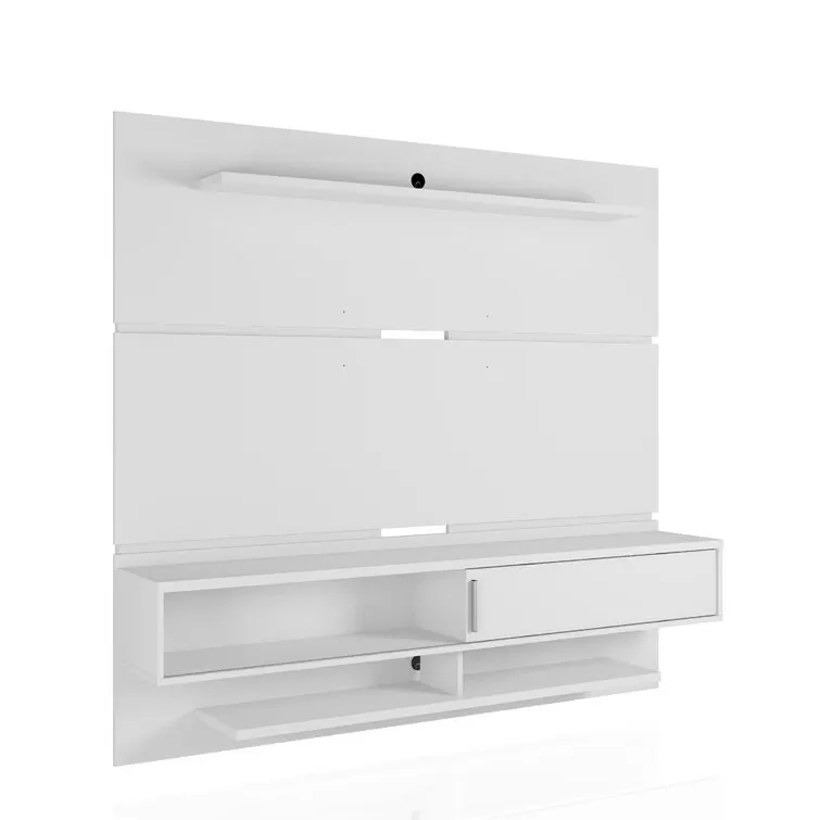 Home Modern Freestanding Wall Mounted Entertainment Center Floating TV Wall Panel for 75 inch TVs with Pull-Out Drawer and Shelf