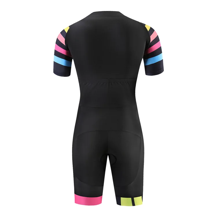 Newest women triathlon jumpsuit mountain road bike slimming breathable short sleeve cycling suit