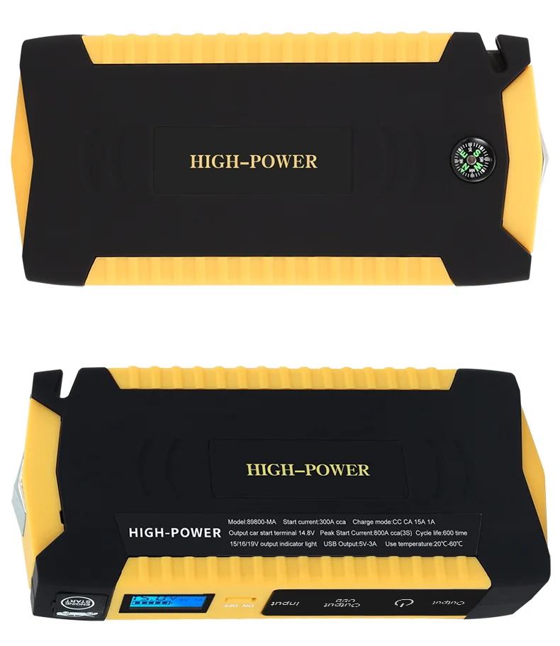 Стартер перемычка 800a автомобиль аварийное питание 12v 89800mA автомобильное батарейное пусковое