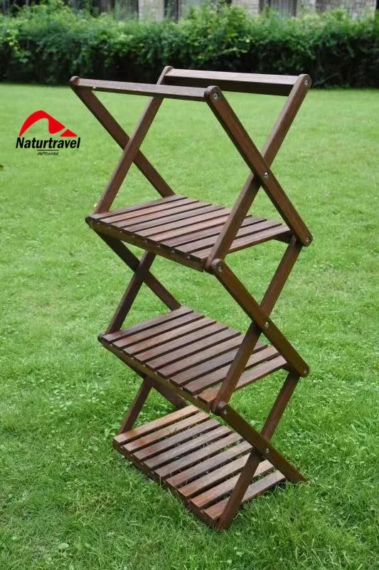 Naturtravel  adjustable furniture good quality nice bamboo home fashion folding shelf storage rack 4 layer for household