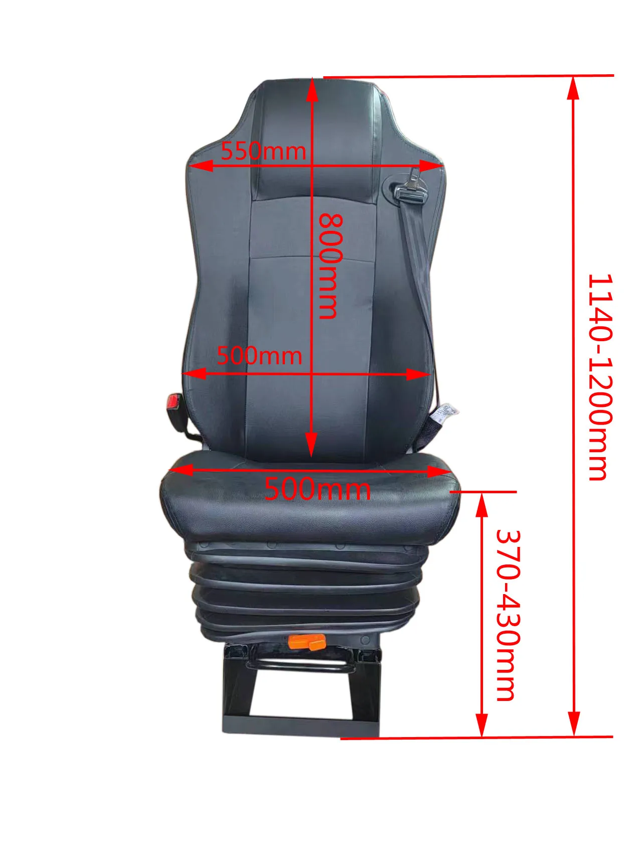 Truck Bus driver Air Suspension Seat for sale with 3 point safety belt Horizontal  adjustment