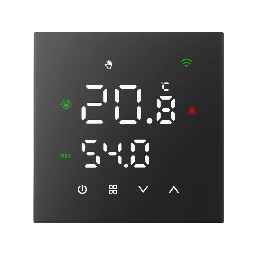 Wifi Wireless Thermostat Room Thermostat Google Home HVAC Programmable Touchscreen Matte frosted panel