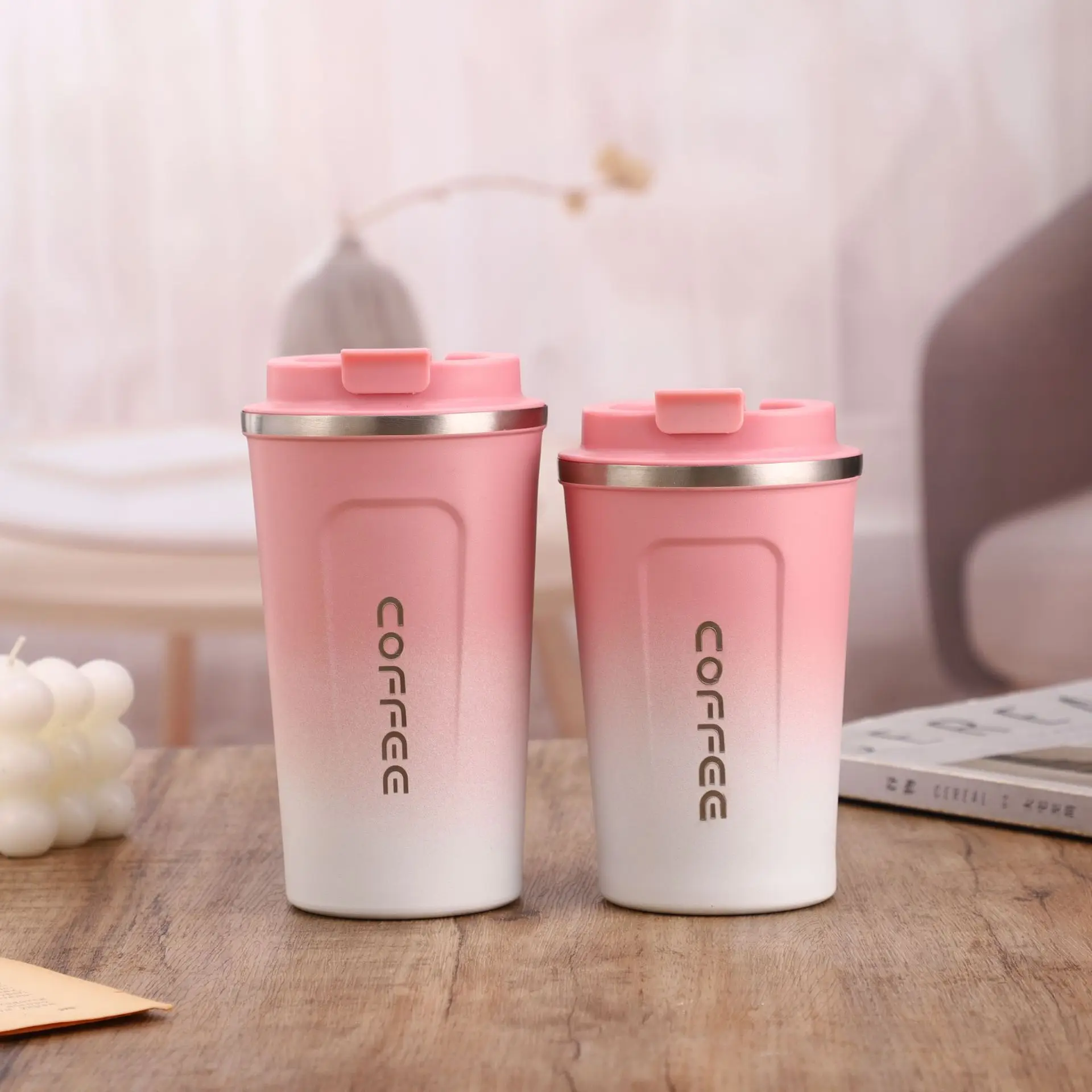 Stainless Steel Coffee Mug 380ml 510lm 304 Material Double Wall Vacuum Insulated Water Cup with Lids Travel Cups Coffee