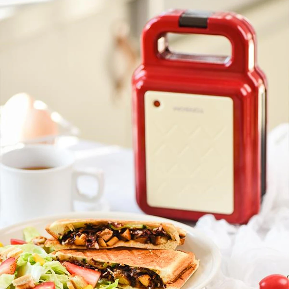 Portable Mini 2 in 1 detachable plates Sandwich maker Waffle Grill maker