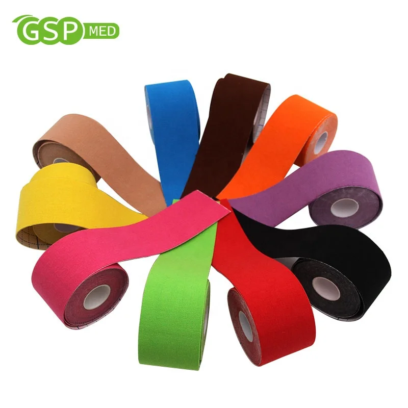Stock 5m 5cm Self-cut Waterproof Fitness K Tape Sports Muscle Support Cotton Kinesiology Tape