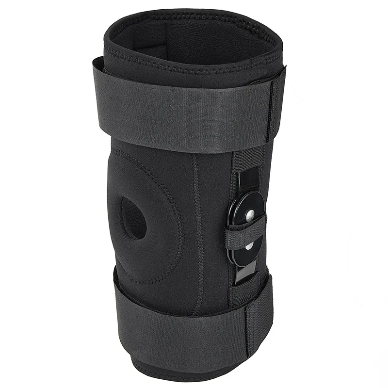 sport neoprene medical open patella hinged knee joint brace support with side stabilizers for arthritis pain relief