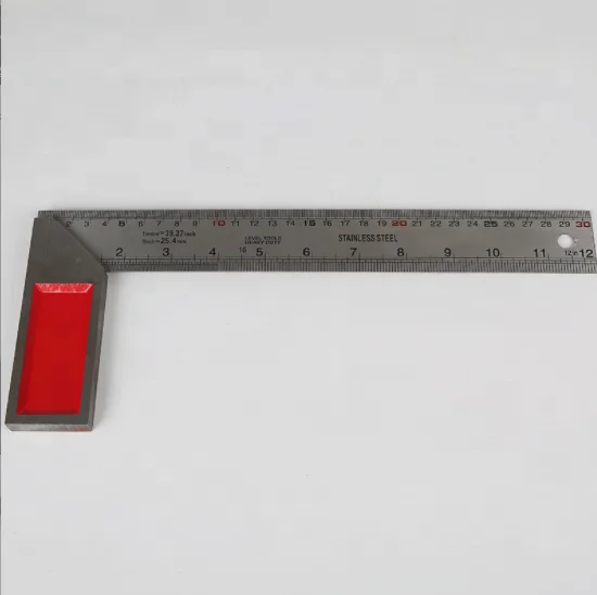 Good quality  90 degree woodworking measuring tools try angle square ruler stainless steel rafter square