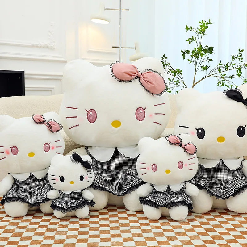 Cute Kitty Cat Plush Doll Dark KT Plush Toy Katie Cloth Doll Scissor Machine Gift Doll