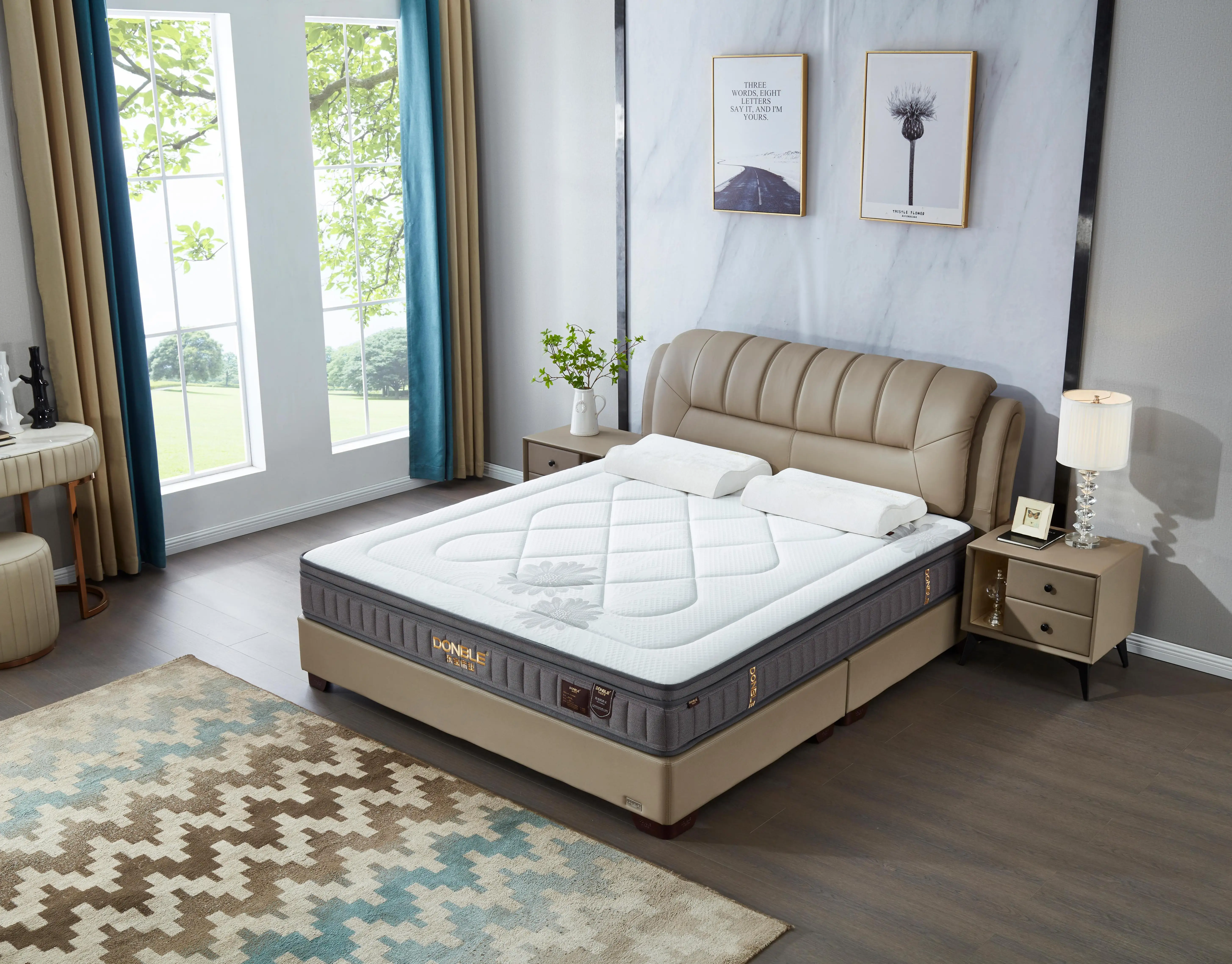 Sweet Dream King Size Furniture Bedroom Sets Pocket Spring Latex Foam Mattress Sale