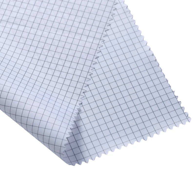 Custom Wholesale 115G 150cm Plaid Stripe Polyester Antistatic Fabric Taffeta Anti-static Fabric For workwear