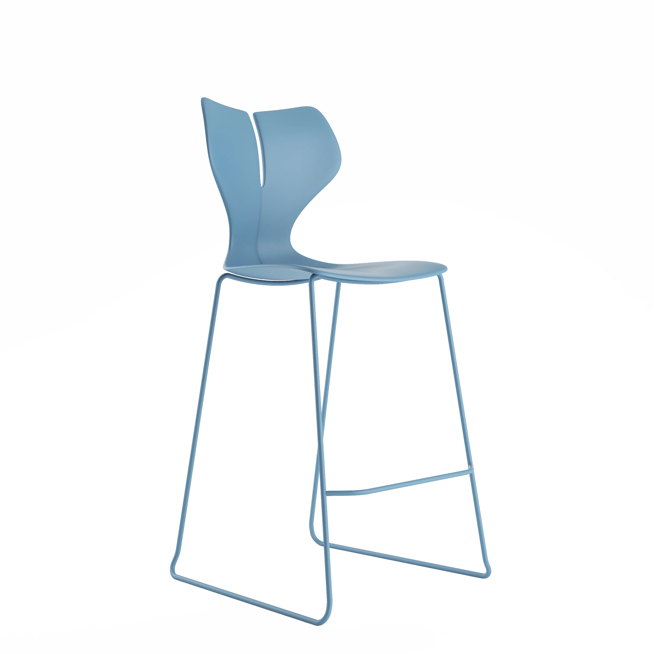 Design office Furniture Modern PP seat plastic body chairs Whole sale medium back chairs office chair without armrest